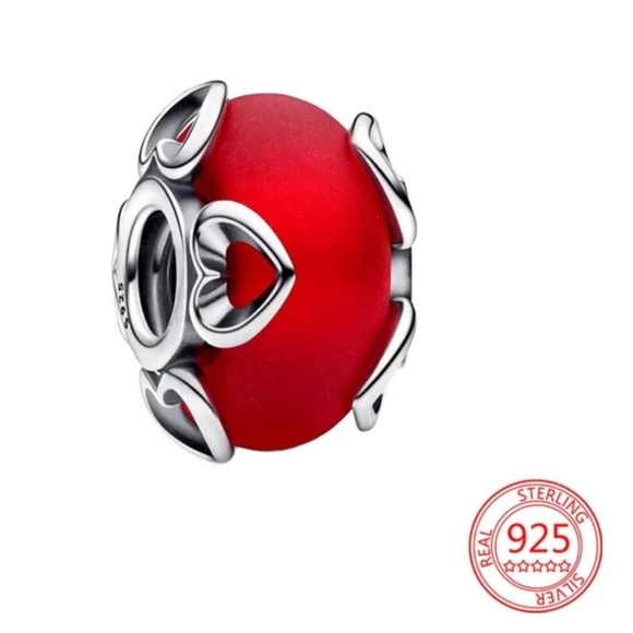 BOGO! Bundle to get the discount!! 925 Silver Frosted Murano Charm Fits Pandora - Picture 1 of 4